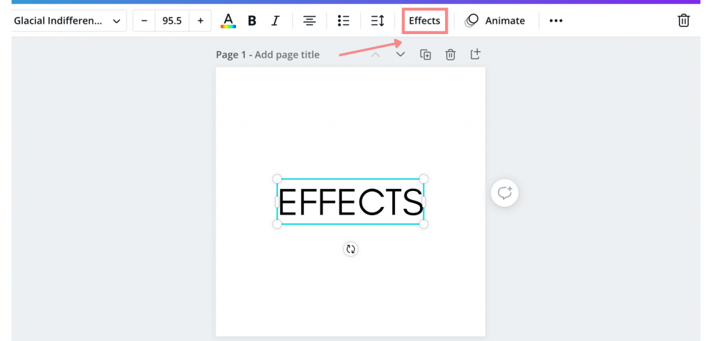 Adding Font Effects in Canva