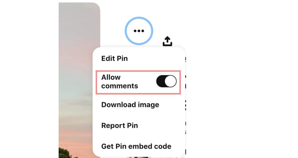 How to enable comments on Pinterest pins