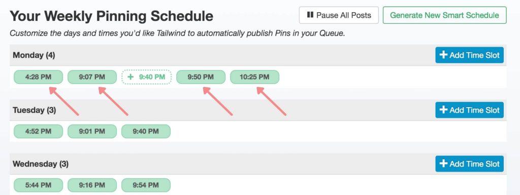 Tailwind Time Slots