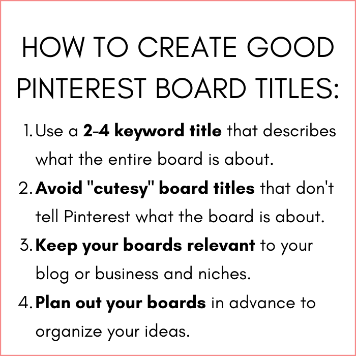 How to create good Pinterest board titles