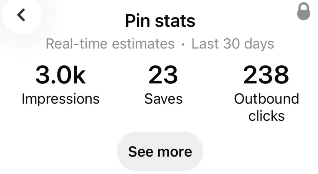 long-tail keyword Pinterest pin stats