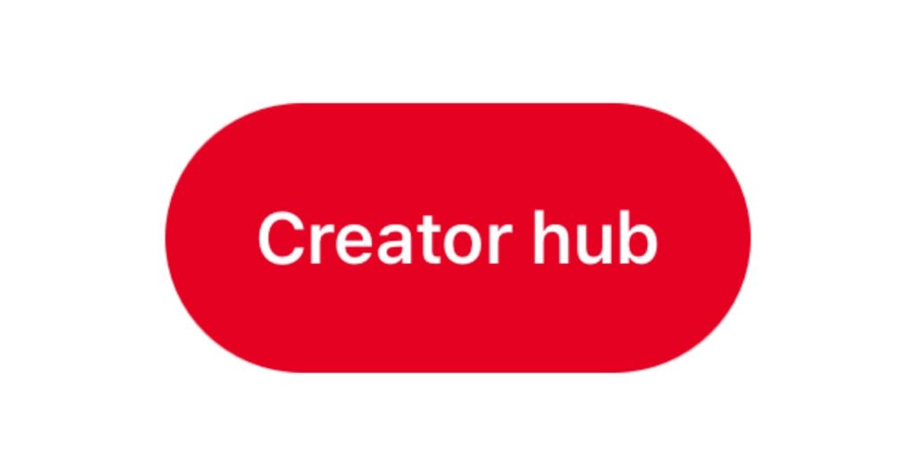 Creator Hub button