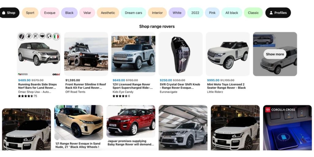 Pinterest Range Rover Search