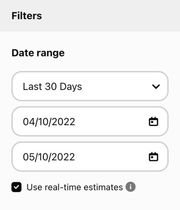 Pinterest analytics filters