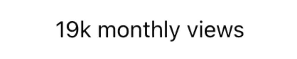 Pinterest monthly views