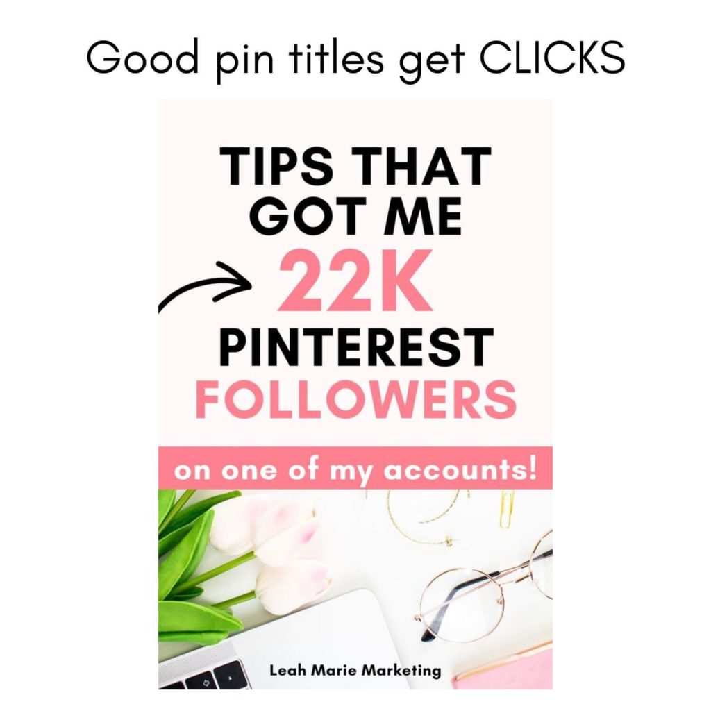 Pinterest pin with good title