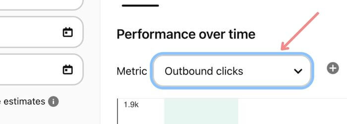 Outbound clicks Pinterest analytics