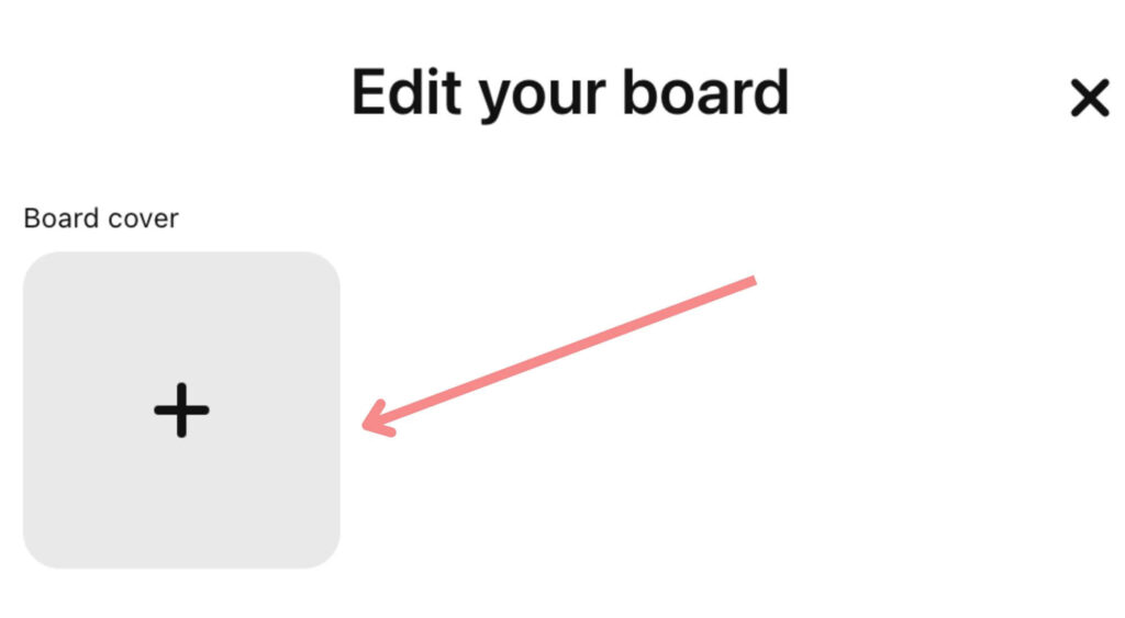 change board cover Pinterest